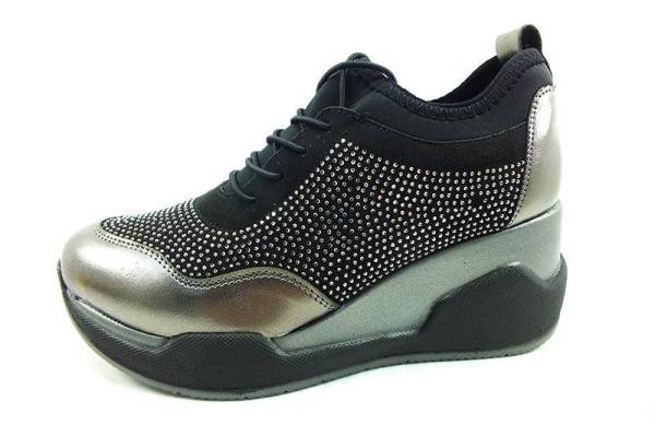 Bağcıklı Bayan Ayakkabı - Platin - 2003