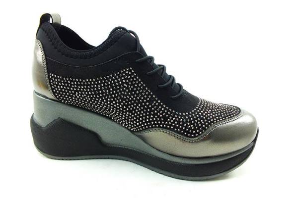 Bağcıklı Bayan Ayakkabı - Platin - 2003