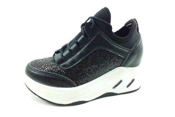 Bağcıklı Bayan Ayakkabı - Siyah - 1824