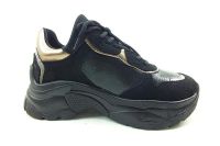 Bağcıklı Bayan Ayakkabı - Siyah - 5421 - Thumbnail