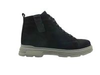 çarıkçım - Bağcıklı Erkek Kısa Bot Siyah-Nubuk