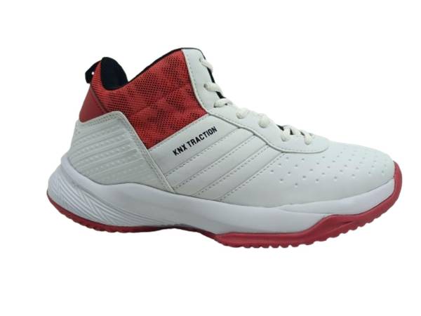 Bağcıklı Erkek Spor Ayakkabı Beyaz-Kırmızı 01 TRACTION PU 