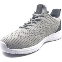 Bağcıklı Erkek Spor Ayakkabı - Gri-Turuncu - Ray - Thumbnail