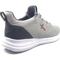 Bağcıklı Erkek Spor Ayakkabı - Gri-Turuncu - Ray - Thumbnail