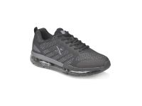 Bağcıklı Erkek Spor Ayakkabı - Siyah-Gri - Amedeo - Thumbnail