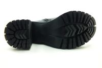 Bağcıklı-Fermuarlı Deri Bayan Bot - Siyah - 1001 - Thumbnail