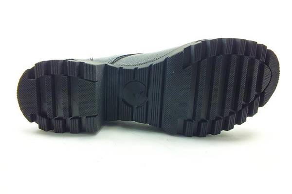 Bağcıklı-Fermuarlı Bayan Bot - Siyah - 1662-03