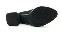 Bağcıklı-Fermuarlı Bayan Bot - Siyah-Süet - 4540 - Thumbnail