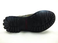 Bağcıklı-Fermuarlı Deri Bayan Bot - Haki-Nubuk - 18354 - Thumbnail