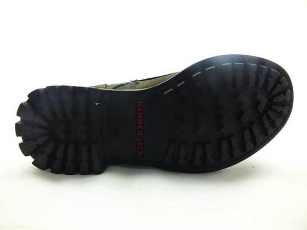 Bağcıklı-Fermuarlı Deri Bayan Bot - Haki-Nubuk - 18354