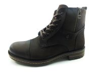 Bağcıklı-Fermuarlı Erkek Deri Bot - Kahve - 17400 - Thumbnail