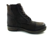 Bağcıklı-Fermuarlı Erkek Deri Bot - Kahve - 17400 - Thumbnail