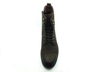 Bağcıklı-Fermuarlı Erkek Deri Bot - Kahve - 17640 - Thumbnail