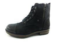 Bağcıklı-Fermuarlı Erkek Deri Bot - Siyah - 17400 - Thumbnail