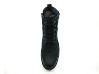 Bağcıklı-Fermuarlı Erkek Deri Bot - Siyah - 17400 - Thumbnail