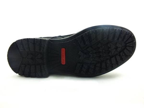 Bağcıklı-Fermuarlı Erkek Deri Bot - Siyah - 17400