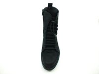 Bağcıklı-Fermuarlı Hakiki Deri Bot Siyah-Nubuk 17945-Z - Thumbnail