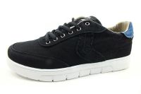 Bağcıklı Keten Spor Ayakkabı - Siyah - 102108 - Thumbnail