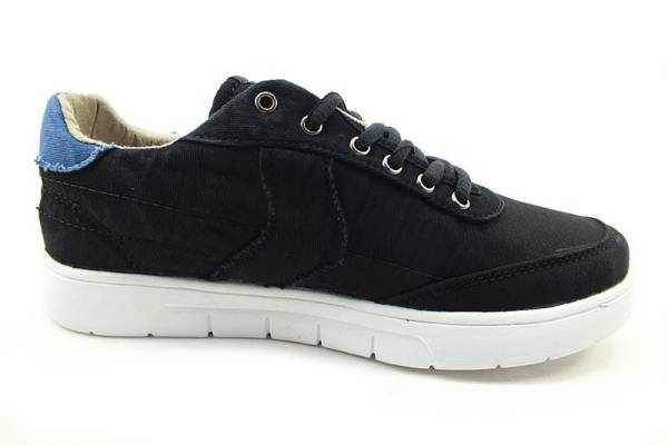 Bağcıklı Keten Spor Ayakkabı - Siyah - 102108