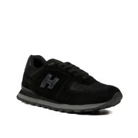 Hammer Jack - Hammer Jack Bağcıklı Hakiki Deri Spor Ayakkabı Siyah 07 19250