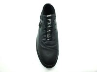 Hakiki Deri Streç Erkek Sneaker Ayakkabı - Siyah - 4364 - Thumbnail