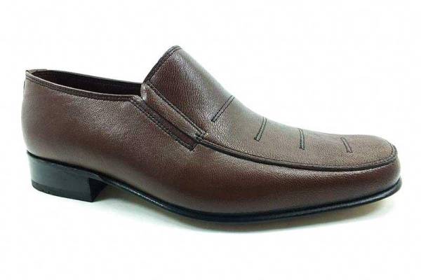 Zekirok Bağcıksız Kösele Rok Erkek Ayakkabı - Kahverengi - K-13