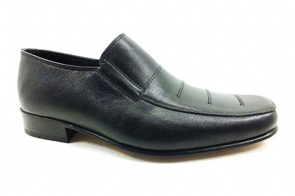 Zekirok Bağcıksız Kösele Rok Erkek Ayakkabı - Siyah - K-13