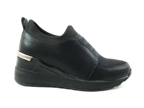 Bağcıksız Gizli Topuk Bayan Ayakkabı - Siyah - 805