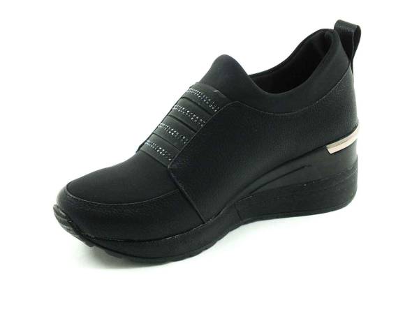 Bağcıksız Gizli Topuk Bayan Ayakkabı - Siyah - 805
