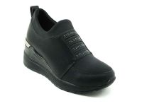 Bağcıksız Gizli Topuk Bayan Ayakkabı - Siyah - 805 - Thumbnail