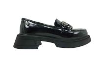 çarıkçım - Bağcıksız Günlük Bayan Ayakkabısı Siyah-Kırışık 1007