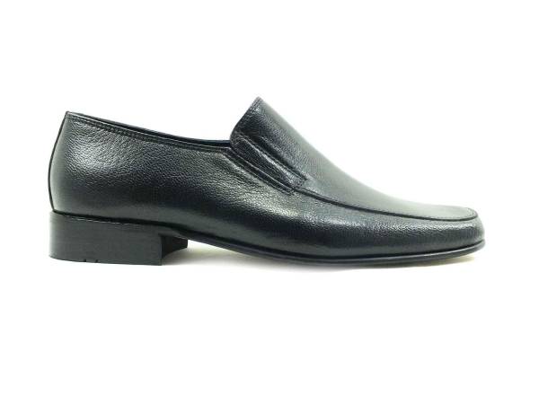 Zekirok Bağcıksız Kösele Rok Erkek Ayakkabı - Siyah - K-12