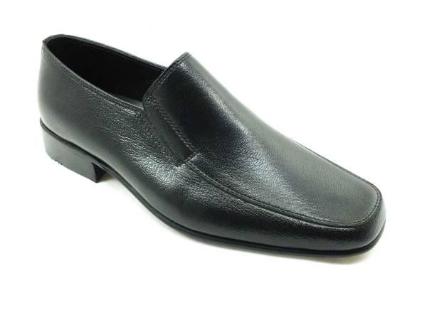 Zekirok Bağcıksız Kösele Rok Erkek Ayakkabı - Siyah - K-12