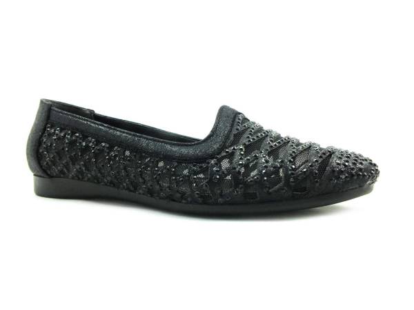 Bayan Babet Ayakkabı - Siyah-Sıvama - 1004