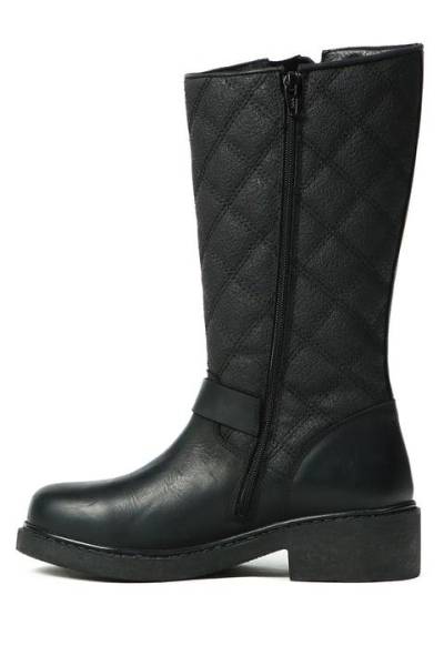 Bayan Fermuarlı Çizme Siyah