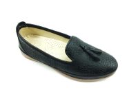 Bayan Gerçek Deri Ayakkabı - Siyah - 14151 - Thumbnail