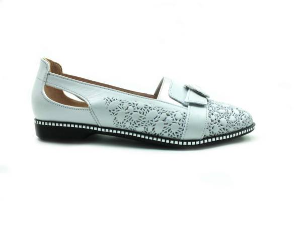 Bayan Gerçek Deri Babet - Beyaz - 047