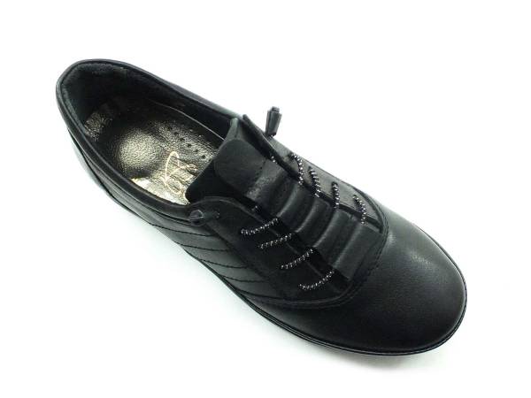 Bayan Gerçek Deri Sneaker Ayakkabı - Siyah - 1043