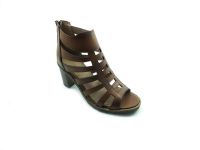 Fermuarlı Gladyatör Bayan Sandalet - Taba - 266 - Thumbnail