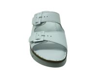 Bayan Günlük Hakiki Deri Terlik Beyaz 157 YMN 1009 - Thumbnail