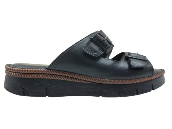 Bayan Günlük Hakiki Deri Terlik Siyah 157 YMN 1009