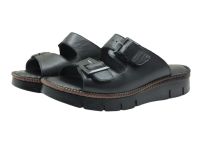 Bayan Günlük Hakiki Deri Terlik Siyah 157 YMN 1009 - Thumbnail