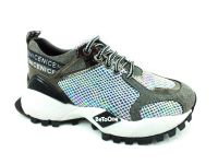 Bayan Sneaker Spor Ayakkabı - Gri - 3377 - Thumbnail