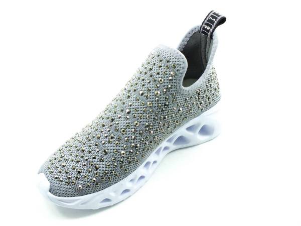 Bayan Sneaker Streç Ayakkabı - Gri - 412