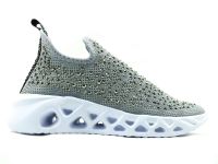 Bayan Sneaker Streç Ayakkabı - Gri - 412 - Thumbnail