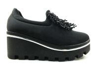 Bayan Streç Ayakkabı - Siyah - 1009 - Thumbnail