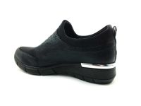 Bayan Streç Spor Ayakkabı - Siyah-Sıvama - 403 - Thumbnail