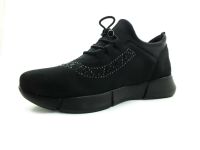 Bayan Streç Ayakkabı - Siyah-Süet - 102 - Thumbnail