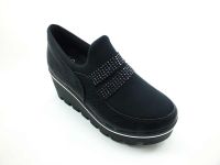 Bayan Streç-Taşlı Ayakkabı - Siyah - 1003-1 - Thumbnail