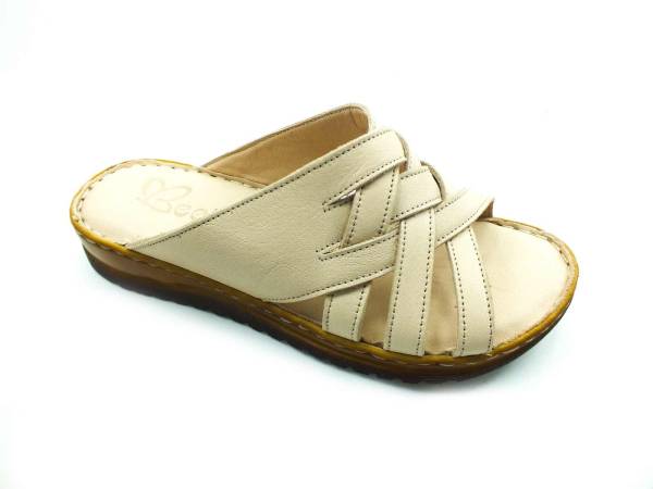 Bayan Terlik Hakiki Deri - Bej - 08